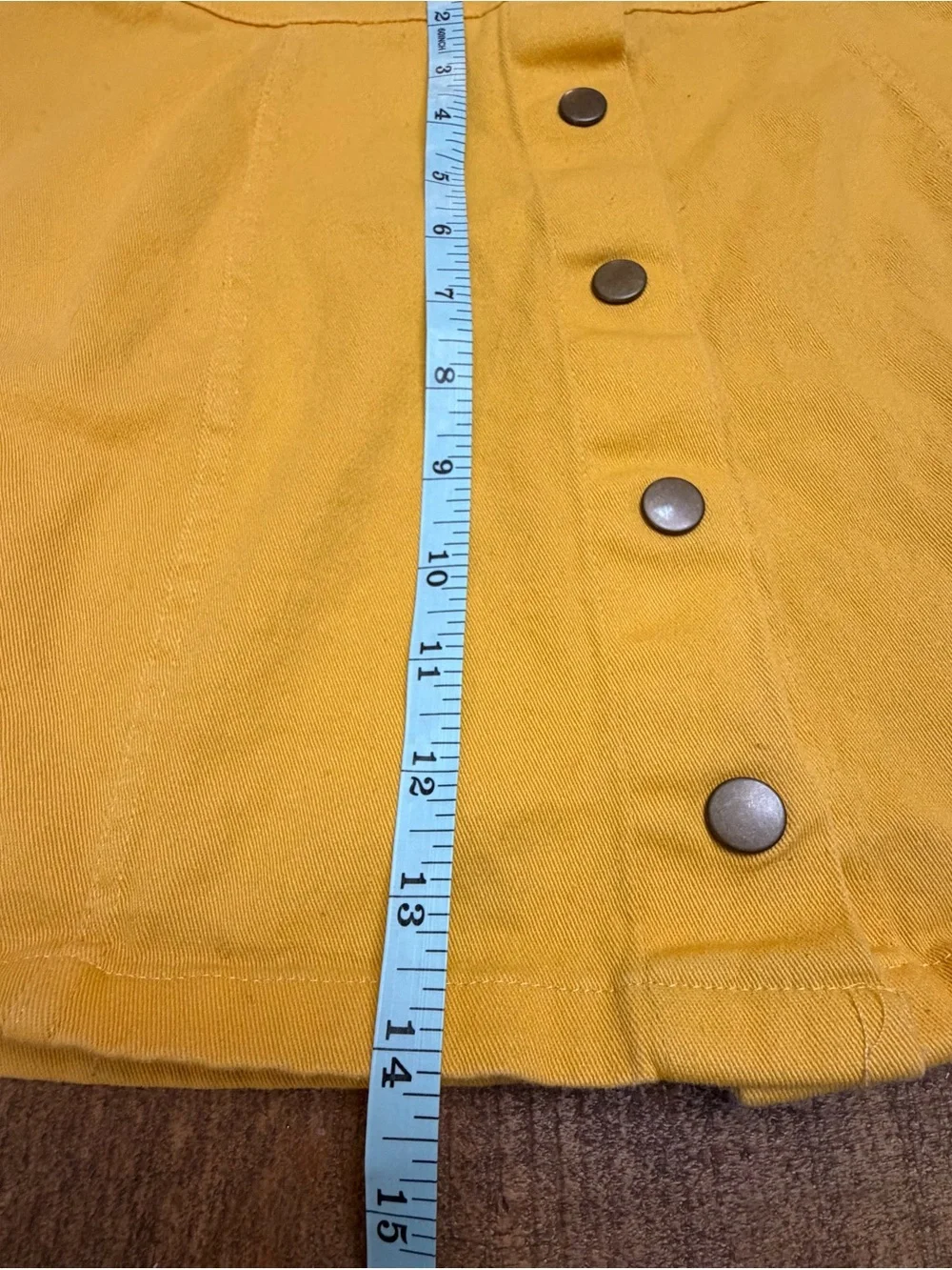 Rue21 Yellow Button-Front Mini Skirt
